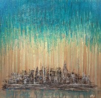 Irtiza Kazmi, 16 x 16 inches, Acrylics on Canvas, Landscape Painting, AC-IRTK-038
